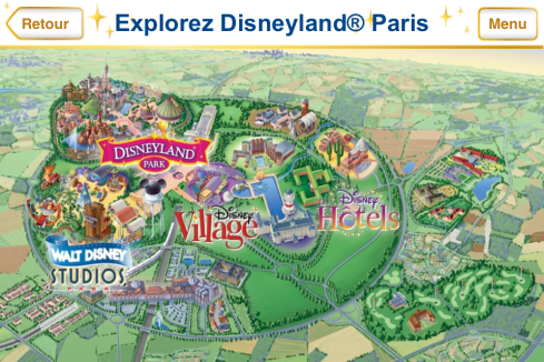Sur l'application Disneyland Paris il est possible de se repérer grâce à la réalité augmentée. Elle permet de voir les parcs à travers la caméra du smartphone et d'y positionner en direct les points d'intérêts 